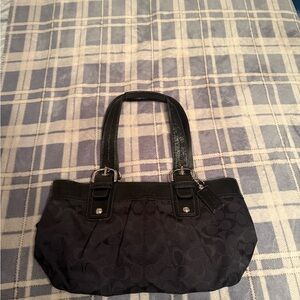 Coach Elegant Black Signature Logo Handbag